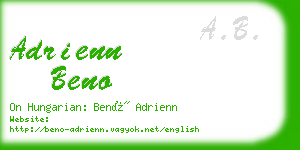 adrienn beno business card